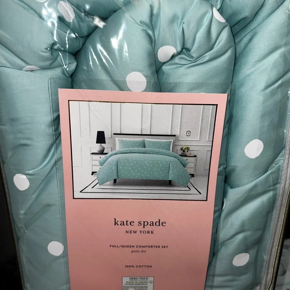 Kate spade polka dots comforter set full/queen
